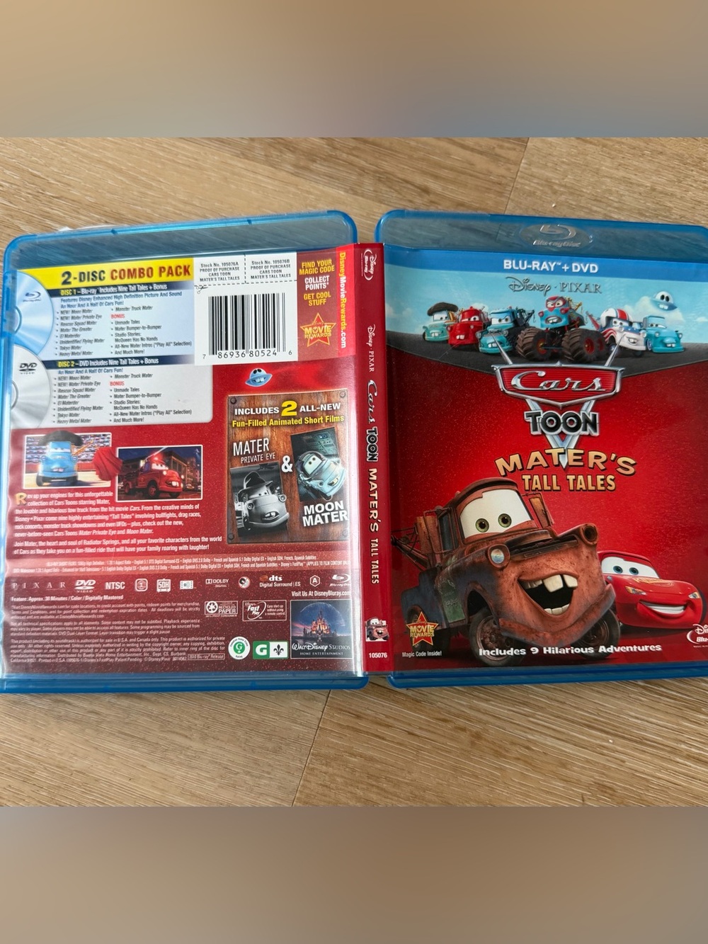 Disney Cars Toon Mater's Tall Tales - Red & Blue Blu-ray + DVD